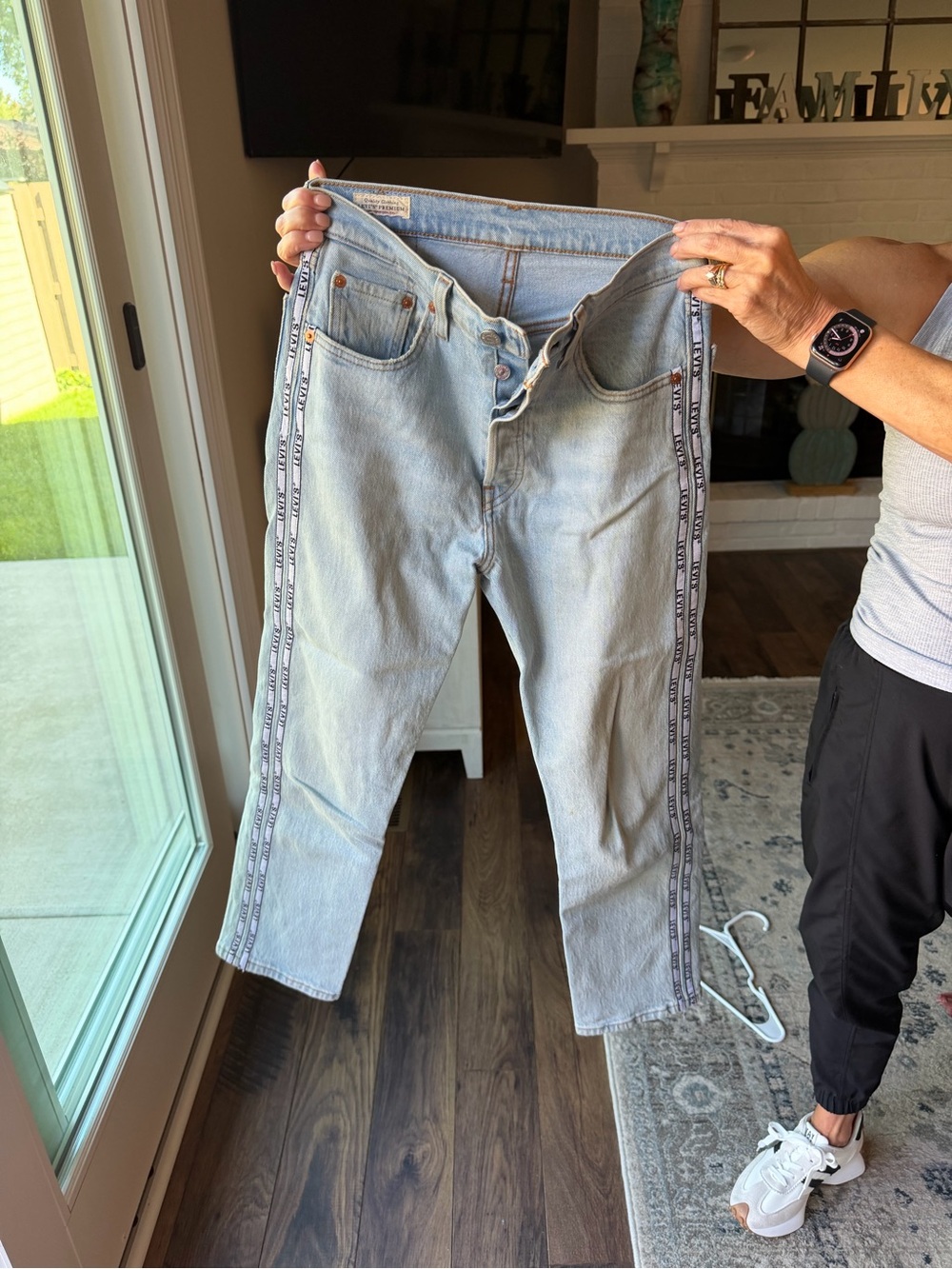 Levi's Light Blue Ankle Jeans with Side Tape
